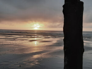 strand domburg ondergaande zon